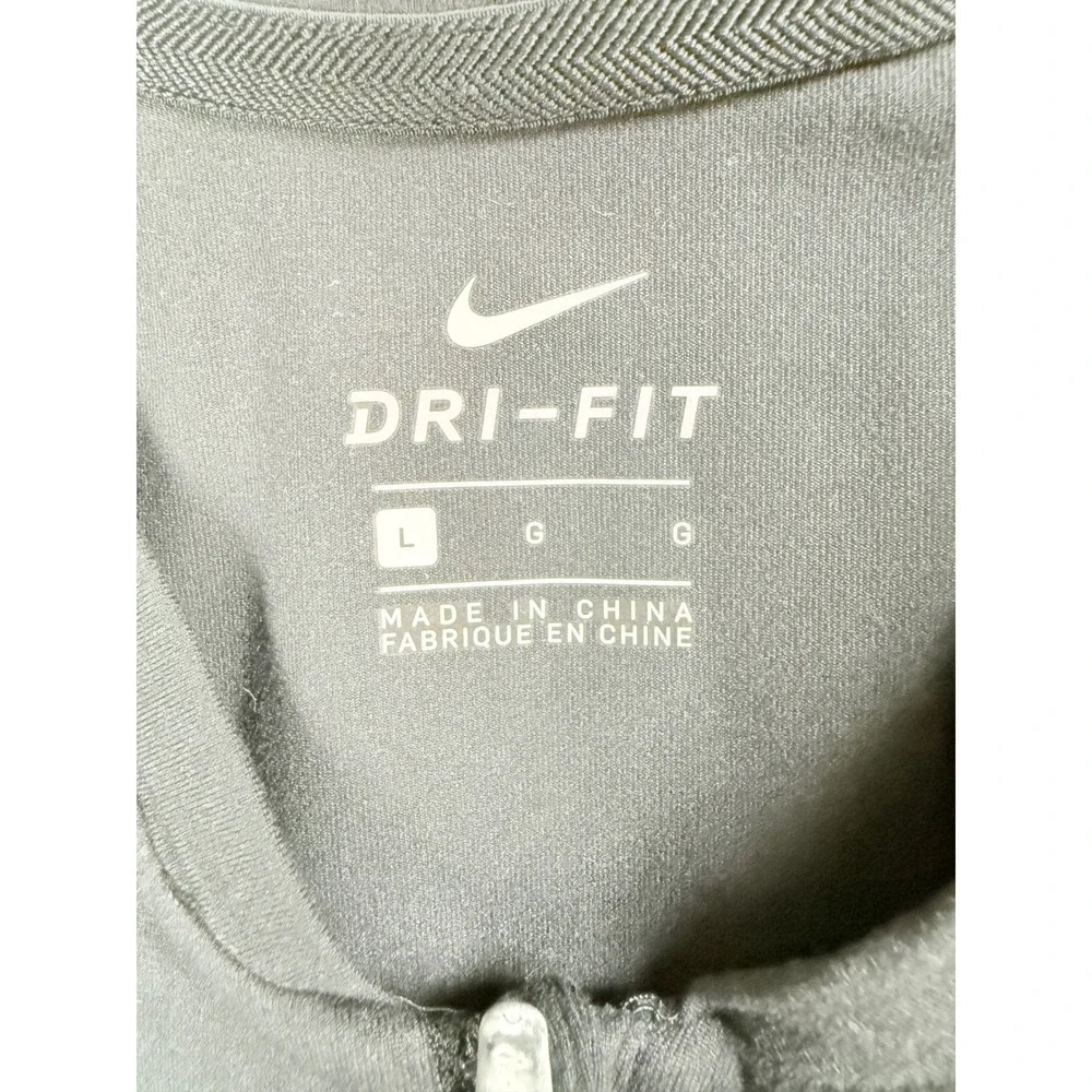 Nike VCU Pullover Women L Black Dri-FIT 1/4 Zip 3/4 Sleeve Athletic Sporty Top